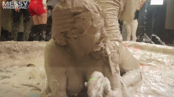Messy Wrestling: Tattooed Beauty, Ripped Clothes & Lots Of Mud Covered Booby & Booty! Screencap 91 on www.sinx.com