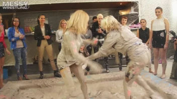 Messy Wrestling: Tattooed Beauty, Ripped Clothes & Lots Of Mud Covered Booby & Booty! Screencap 20 on www.sinx.com