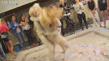 Messy Wrestling: Tattooed Beauty, Ripped Clothes & Lots Of Mud Covered Booby & Booty! Screencap 21 on www.sinx.com