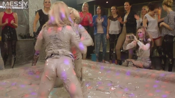 Messy Wrestling: Tattooed Beauty, Ripped Clothes & Lots Of Mud Covered Booby & Booty! Screencap 22 on www.sinx.com