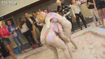 Messy Wrestling: Tattooed Beauty, Ripped Clothes & Lots Of Mud Covered Booby & Booty! Screencap 27 on www.sinx.com