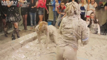 Messy Wrestling: Tattooed Beauty, Ripped Clothes & Lots Of Mud Covered Booby & Booty! Screencap 30 on www.sinx.com