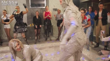 Messy Wrestling: Tattooed Beauty, Ripped Clothes & Lots Of Mud Covered Booby & Booty! Screencap 32 on www.sinx.com