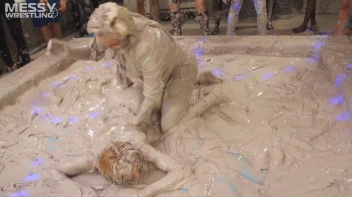 Messy Wrestling: Tattooed Beauty, Ripped Clothes & Lots Of Mud Covered Booby & Booty! Screencap 38 on www.sinx.com