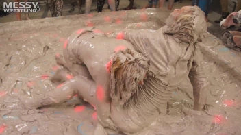 Messy Wrestling: Tattooed Beauty, Ripped Clothes & Lots Of Mud Covered Booby & Booty! Screencap 43 on www.sinx.com