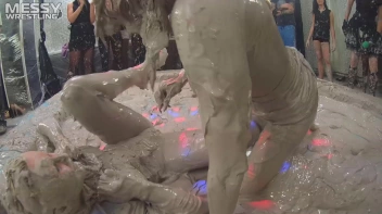 Messy Wrestling: Tattooed Beauty, Ripped Clothes & Lots Of Mud Covered Booby & Booty! Screencap 45 on www.sinx.com