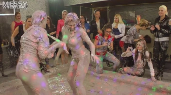 Messy Wrestling: Tattooed Beauty, Ripped Clothes & Lots Of Mud Covered Booby & Booty! Screencap 48 on www.sinx.com