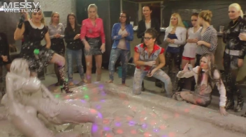 Messy Wrestling: Tattooed Beauty, Ripped Clothes & Lots Of Mud Covered Booby & Booty! Screencap 49 on www.sinx.com