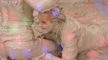 Messy Wrestling: Tattooed Beauty, Ripped Clothes & Lots Of Mud Covered Booby & Booty! Screencap 51 on www.sinx.com