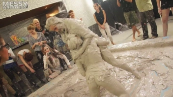Messy Wrestling: Tattooed Beauty, Ripped Clothes & Lots Of Mud Covered Booby & Booty! Screencap 59 on www.sinx.com