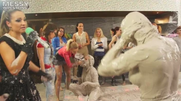 Messy Wrestling: Tattooed Beauty, Ripped Clothes & Lots Of Mud Covered Booby & Booty! Screencap 65 on www.sinx.com