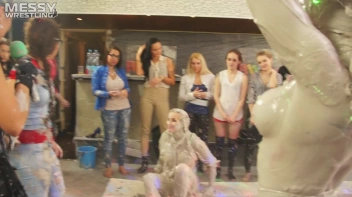 Messy Wrestling: Tattooed Beauty, Ripped Clothes & Lots Of Mud Covered Booby & Booty! Screencap 68 on www.sinx.com