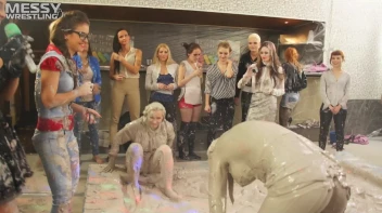 Messy Wrestling: Tattooed Beauty, Ripped Clothes & Lots Of Mud Covered Booby & Booty! Screencap 69 on www.sinx.com