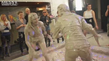 Messy Wrestling: Tattooed Beauty, Ripped Clothes & Lots Of Mud Covered Booby & Booty! Screencap 71 on www.sinx.com