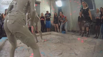 Messy Wrestling: Tattooed Beauty, Ripped Clothes & Lots Of Mud Covered Booby & Booty! Screencap 77 on www.sinx.com