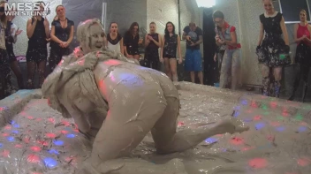 Messy Wrestling: Tattooed Beauty, Ripped Clothes & Lots Of Mud Covered Booby & Booty! Screencap 80 on www.sinx.com