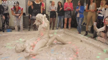 Messy Wrestling: Tattooed Beauty, Ripped Clothes & Lots Of Mud Covered Booby & Booty! Screencap 82 on www.sinx.com