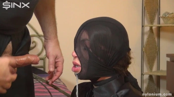 Submissive Nylon Masked Beauty Used As Cum Slut Screencap 34 on www.sinx.com