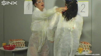 Sexy egg experts get into a sloppy foodfight Screencap 18 on www.sinx.com