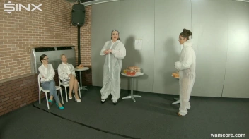 Sexy egg experts get into a sloppy foodfight Screencap 3 on www.sinx.com