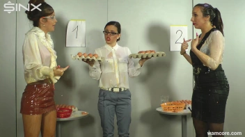 Sexy egg experts get into a sloppy foodfight Screencap 41 on www.sinx.com