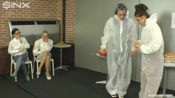 Sexy egg experts get into a sloppy foodfight Screencap 7 on www.sinx.com