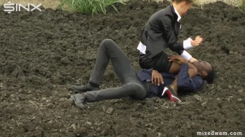 Muddy Mixed Wrestling For Arguing Couple - Cam 1 Screencap 14 on www.sinx.com