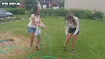 Water The Flowers, Then The Eurobabes! Screencap 2 on www.sinx.com