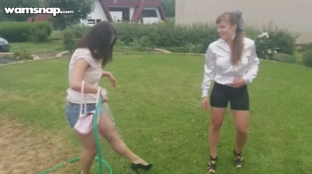 Water The Flowers, Then The Eurobabes! Screencap 3 on www.sinx.com