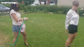 Water The Flowers, Then The Eurobabes! Screencap 4 on www.sinx.com