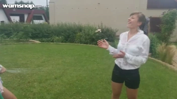 Water The Flowers, Then The Eurobabes! Screencap 7 on www.sinx.com