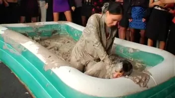 Slipping and Slapping In The Wrestling Pit Screencap 19 on www.sinx.com