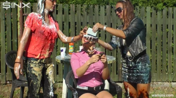 Extreme WAM Games Leave Hot Girls Covered Screencap 3 on www.sinx.com