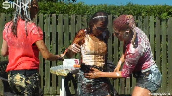 Extreme WAM Games Leave Hot Girls Covered Screencap 46 on www.sinx.com