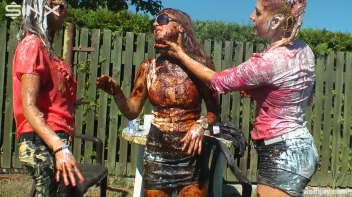 Extreme WAM Games Leave Hot Girls Covered Screencap 52 on www.sinx.com