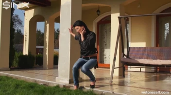 MILF Pisses Herself On The Porch Screencap 32 on www.sinx.com