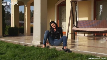 MILF Pisses Herself On The Porch Screencap 33 on www.sinx.com