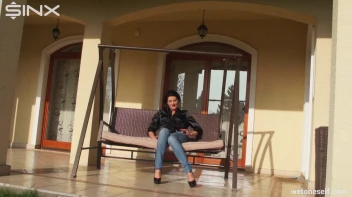 MILF Pisses Herself On The Porch Screencap 6 on www.sinx.com