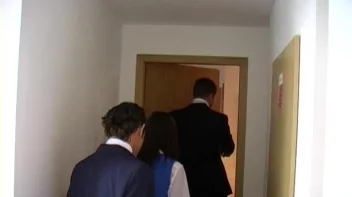 Male Pilots Pull a Sandwich On Sexy Stewardess Screencap 13 on www.sinx.com