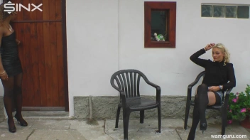 Sexy Heeled Babes Cover Each Other In Oil Screencap 3 on www.sinx.com