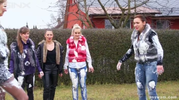 Clothed Food Fight Gets Out Of Control - Cam 2 Screencap 74 on www.sinx.com