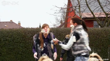 Clothed Food Fight Gets Out Of Control - Cam 2 Screencap 76 on www.sinx.com