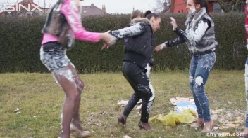 Clothed Food Fight Gets Out Of Control - Cam 2 Screencap 80 on www.sinx.com