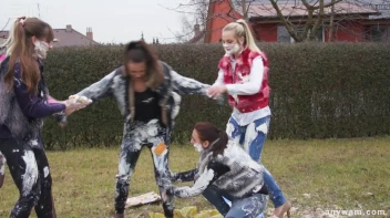 Clothed Food Fight Gets Out Of Control - Cam 2 Screencap 84 on www.sinx.com