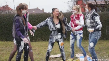 Clothed Food Fight Gets Out Of Control - Cam 2 Screencap 85 on www.sinx.com