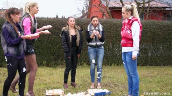 Clothed Food Fight Gets Out Of Control - Cam 2 Screencap 27 on www.sinx.com