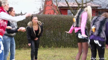 Clothed Food Fight Gets Out Of Control - Cam 2 Screencap 35 on www.sinx.com