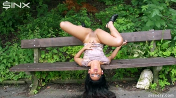 Sexy Pisser Caught Peeing In The Park Screencap 18 on www.sinx.com