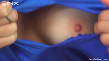 Tiny Titties Freed From Shredded Shirt Screencap 21 on www.sinx.com