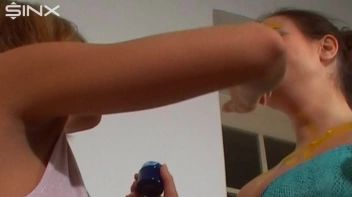 Crazy Girls Paint Their Clothes Together Screencap 3 on www.sinx.com